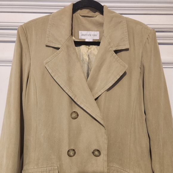 Jones New York Lime Green Silk Jacket Blazer Size Medium - Picture 3 of 9